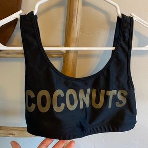 COCONUTS swim suit top in sports bra style